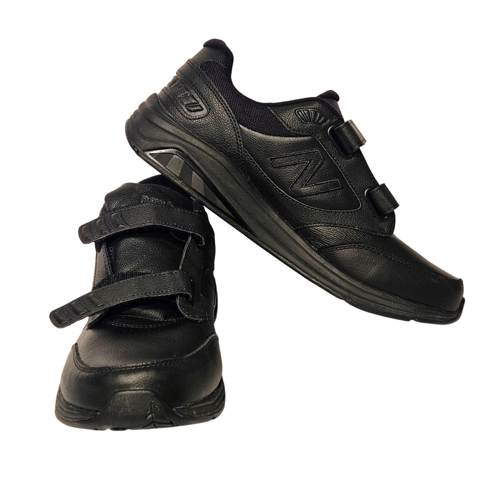 New Balance 928v3 Walking Shoes Mens 11 Black Leather Hook Loop Straps MW928HB3